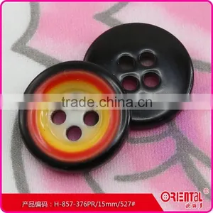 Fancy 4holes Plastic Shirt Buttons in Yellow thumbnail-1