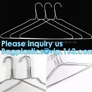 Laundry Hanger, Trouser Guard, Shoulder Guard, Cheap Laundry Wire Clothes Shirt Hanger Low Price Bulk Wholesale Galvanized Wire Laundry Hanger thumbnail-5