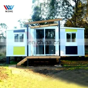 Low Cost Prefab 2 3 Bedroom Modular Homes Granny Flat Villa Design and Drawing thumbnail-4