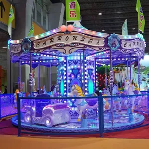 Amusement Park Christmas Horse Machine Electric Rides Madagascar Carousel For Kids thumbnail-2