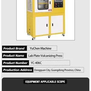 New 30ton/50ton Lab Vulcanizer PLC Controlled Plastic Hot Press Machine for Rubber With Reliable Engine Pump for Manufacturing thumbnail-2