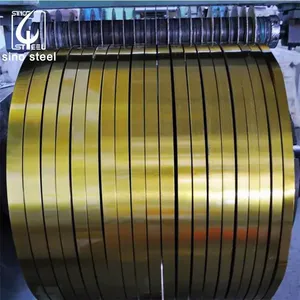 Tinplate Steel Tinplate Metal Tinplate Strip Golden Tin Coated Steel Strip thumbnail-3