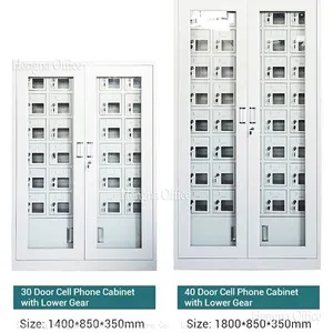 Commercial Phone Charging Station With Ventilation System - Secure Mobile Device Locker for Public Places Banks thumbnail-5