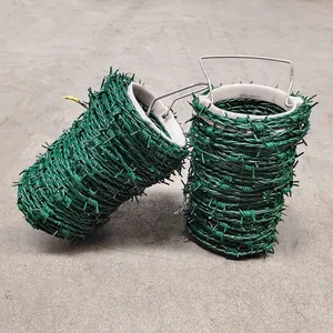 Residential Security Protect Property Sharp Barbs and Weather-resistant Pvc Coated Barbed Wire thumbnail-1