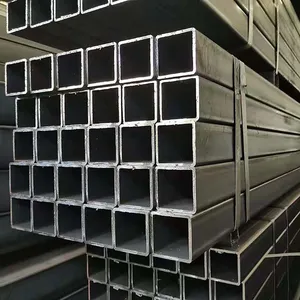 Solid and Reliable Black Hollow Section 40x40mm 6m Length Square And Rectangular Tube Steel Pipe thumbnail-1