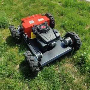Gasoline Engine Sharp Mowing Blades Walking Speed 0~6Km/h Remote Control Lawn Wheel Mower for Sale thumbnail-1