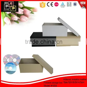 Hot Sale Custom Cardboard Lid Foldable CD Storage Box thumbnail-1