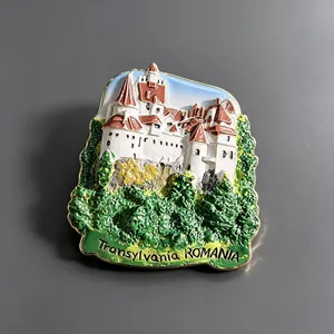 High Quality 3D Embossed Resin Fridge Magnet Custom Logo Travel Souvenir thumbnail-1