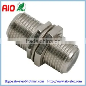 20 . 5cm Zinc Alloy F Type Socket (female) to F Type Socket (female) Barrel Coupler Adaptor Connector thumbnail-1