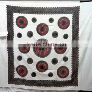 Handcrafted Natural Cotton Tapestry Twin Size 3d Hippie Tapestry Wall Hanging Dorm Decoration thumbnail-2