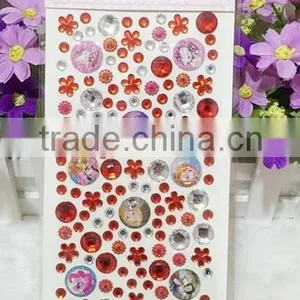 Wholesales Cute Acrylic Crystal Decoration Rhinestone Sticker thumbnail-3