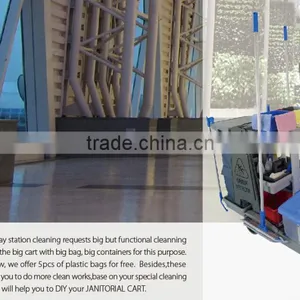 Air-port/metro Janitorial Cart Cleaning Trolley thumbnail-2