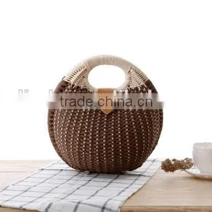 Fashion Girl's Beige Paper Straw Craft Bag thumbnail-5