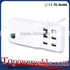 Best High Speed Multi 6 Port Usb 2.0 Ac Power Adapter Hub Connector thumbnail-2