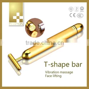 New Beauty Products 2014 24K Gold T-Shape Bar Portable Facial Massage Machine thumbnail-1