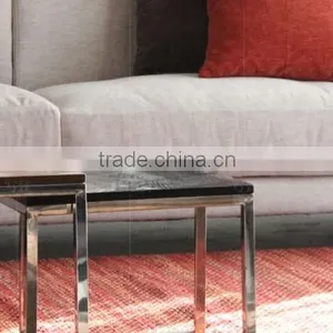 SK1301S -ABC Metal Base Rustic Wood Nesting Table thumbnail-3