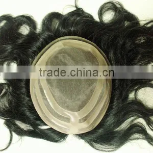 Best Quality Human Hair Stock Toupee Cheap Toupee For Men Quality Choice thumbnail-3