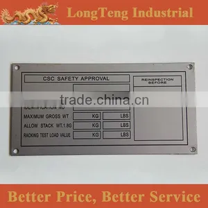 Stainless Container Nameplate CSC Plate thumbnail-1