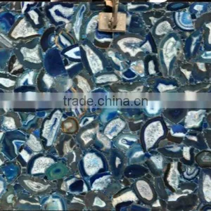 Blue Rough Brazilian Agate Composite Stone Slab thumbnail-4