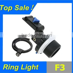 Professional DSLR Follow Focus F3 for 15mm Rod Support 5D2 7D 60D 550D Camera DV HDV thumbnail-1
