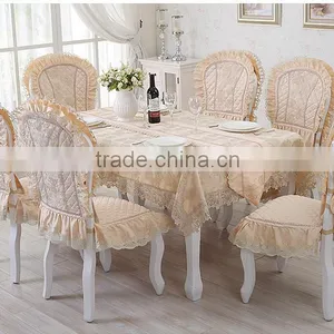 Embossed Cheap Tablecloth Square Lace Tablecloth Polyester Lace Tablecloth thumbnail-1