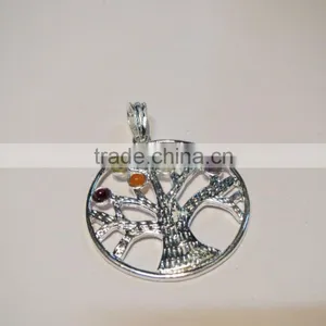 Tree of Life Chakra Gemstone Pendant thumbnail-2