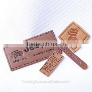 Custom Jeans pu Leather Label, Jeans Leather Patch Labels, Custom Leather Jeans Label thumbnail-2
