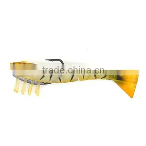 Live Shrimp Prawn Soft Rubber Lure Seabass Jack 90mm 8g 50mm 3g and 120mm 17g Soft Silicone Prawns thumbnail-2