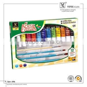 In Stock Hot Sell Delicate Multicolor 12 Color Art Acrylic Colour Paint Quality Choice thumbnail-1