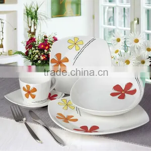 20pcs Square Decal Porcelain Dinner Set, Hotsale Dinner Set thumbnail-1