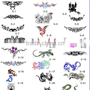 Airbrush Tattoo Stencil Template 30 Designs, Large Size thumbnail-1