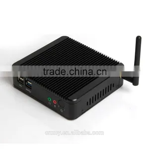 Fanless Computer Box PC Office Fanless Mini pc Quad Core Desktop PC Intel J1900 Mini pc 2g Ram 128g SSD thumbnail-2