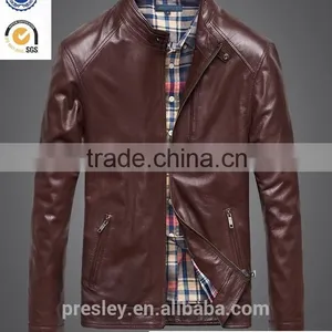 2016 New Style Men's Outdoor Leather Jacket With Cheap Price thumbnail-1