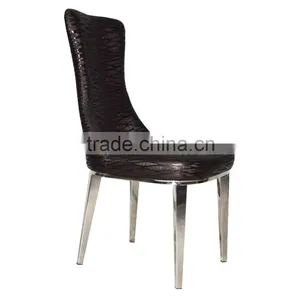 Modern Hotel Furniture Metal Chair Stainless Steel Leg thumbnail-2