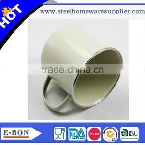 High Quality Metal White Color Enamel Cup thumbnail-2