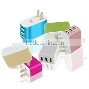 5V 3.1A Triple USB Port Wall Home Travel AC USB Charger Adapter thumbnail-2