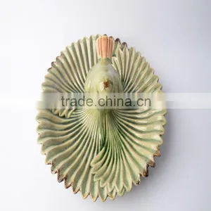 Creative Ceramic Ring Dish With Small Bird for Fruit thumbnail-4