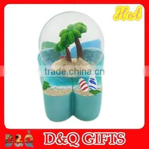 Polyresin Souvenir Snow Globe With Double Coconut Palm Tree Inside thumbnail-4