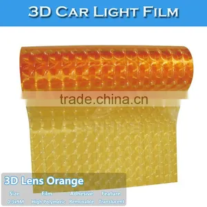 CARLIKE Orange 3D Cat Eyes Headlight Film Car Decal Stickers thumbnail-1