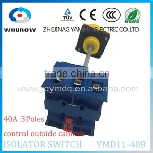 Isolator Switch With YMD11-40B With Padlock Aluminum Pole 40A 3 Poles Load Break Power Cut off Operate Outside Cabinet thumbnail-5