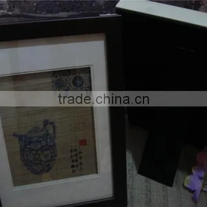 Framed Printing Painting Made of Grass Cloth thumbnail-1