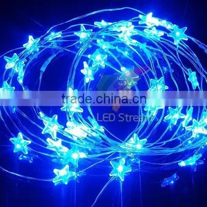 Twinkle Blue Star LED String Light 3AA Battery Operated for Christmas thumbnail-1