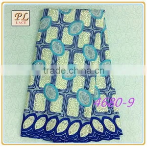 2015 Latest New Design High Quality Embroidered Swiss Cotton Lace Fabric African Lace Fabrics Guipure Lace Fabric for Wedding thumbnail-3