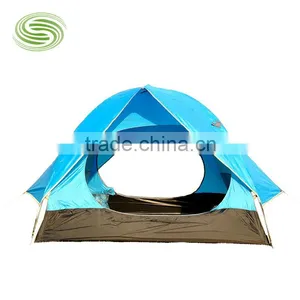 UV-Proof Tents Double Layer Two Doors Tents for 3~4 Persons 210T Polyester Tents thumbnail-2
