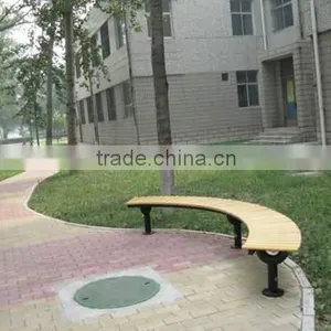 Classic Wooden Garden Bench With Metal Legs thumbnail-6