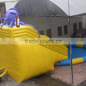2016 Summer Hot Sale Inflatable Octopus Water Slide With Pool Quality Choice thumbnail-2