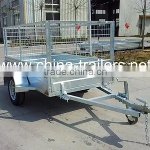 7X4 Galvanized Cargo Box Trailer Single Axle thumbnail-1