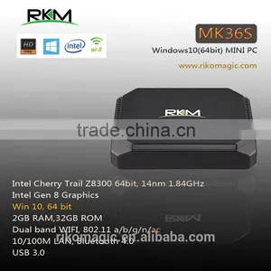 Rikomagic RKM MK36S Windows10 Smart TV Box Intel Cherry Trail Z8300 Quad Cores 1.8GHz CPU 2G/32G Dual WiFi thumbnail-1