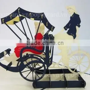 Viet Nam Pedicabs Greeting Pop up Cards thumbnail-3