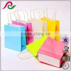 2016 Wholesale China Factory Recycled Colorful Kraft Paper Bag thumbnail-2